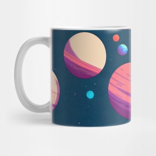Colorful planets pattern Mug